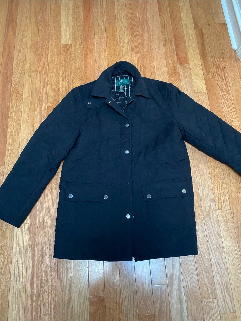 Women Black Quilted Jacket - Barbour Style